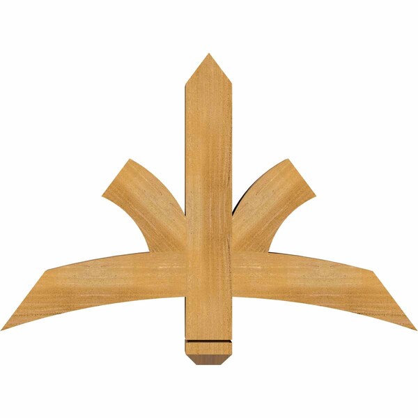 Ekena Millwork Davenport Rough Sawn Timber Gable Bracket, Western Red Cedar, 36"W x 24"H x 4"D x 4"F, 16/12 Pitch GBW036X24X0404DAV00RWR - main